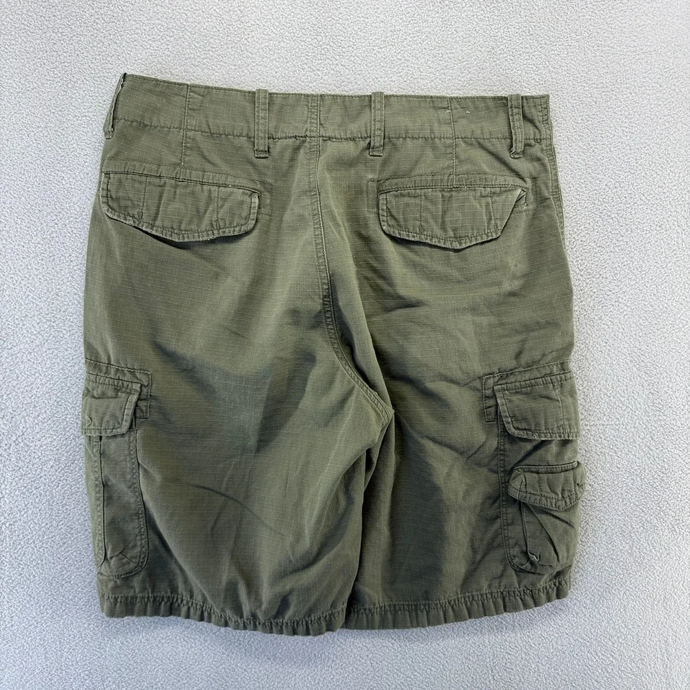 J.Crew Cargo Shorts Mens 31 Green Ripstop Cotton Casual Utility Vintage y2k 10